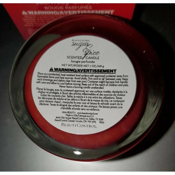 BeautiControl Sugar & Spice Bougie Parfumee Retired  7 oz Candle NEW - Picture 5 of 5